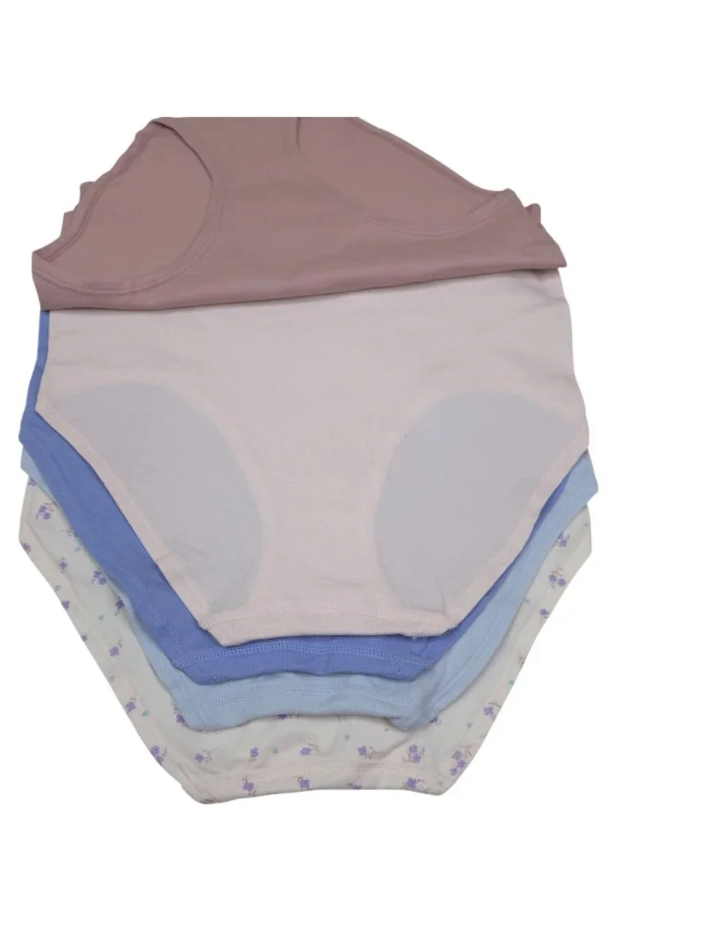 Laura Ashley Womens 5-Pack High-Waist Briefs Size 1X Soft Nylon Spandex
